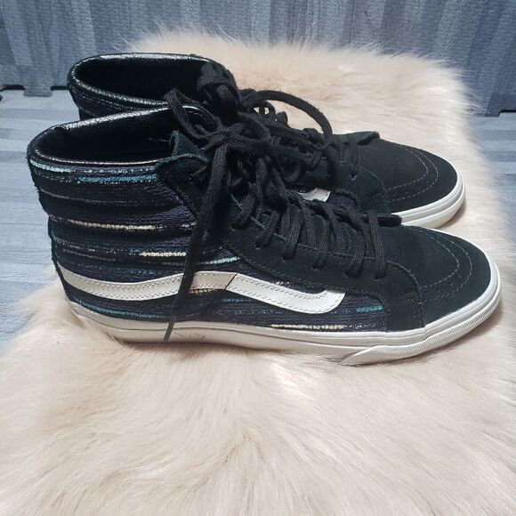 Vans sk8-hi slim italian black suede shoes - Picture 1 of 7